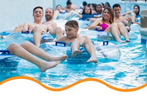People In Tubes In Lazy River